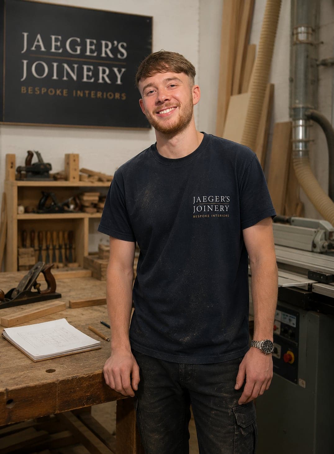 Tom, founder and maker at Jaeger's Joinery